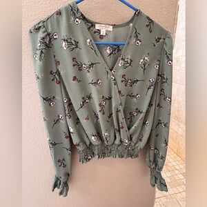 Sage Floral Blouse